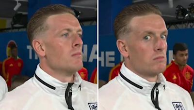 Watch Jordan Pickford's hilarious expression in tunnel before Euro 2024 final