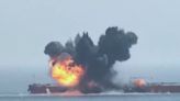 Houthi Video Shows Drone Boat Explosion in Oil Tanker Attack