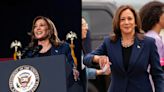 Vice President Kamala Harris Means Business in Navy Power Suit for First Campaign Appearance as Presidential Candidate at Wisconsin Campaign...