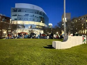 Encampment of protestors on Northeastern campus violates student code of conduct, school says