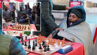 Nigerian chess whiz stays up more than 50 hours playing in Times Square to break world record