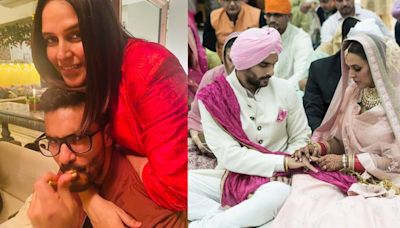 Neha Dhupia and Angad Bedi pen emotional posts for each other on their sixth wedding anniversary