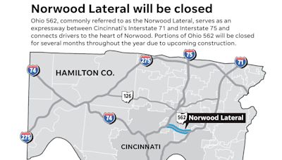 The Norwood Lateral eastbound to reopen by Wednesday morning, updates to westbound closure