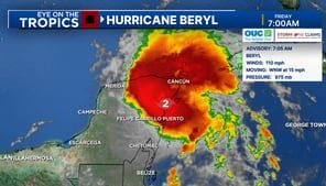 NOW: Hurricane Beryl makes landfall in the Yucatan