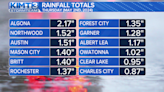 Rainfall reports through Thursday morning