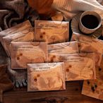 【咖啡印象系列】8款 咖啡漬風格 黃牛皮紙+書寫紙+PET手帳素材