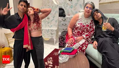 Aamir Khan's daughter Ira Khan shares hilarious pre-wedding reception pics ft. hubby Nupur Shikhare and mother Reena Dutta | - Times of India