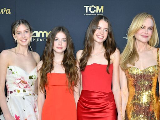 Nicole Kidman praises her teenage girls for keeping her 'grounded' after they make red carpet debut