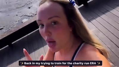 Charlotte Crosby gives insight into fitness regime as she admits running in the Aussie heat is 'hard' - amid Geordie Shore spin-off filming