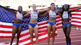 Kentucky’s Abby Steiner and U.S. women pull off upset for 4x100 relay gold at Worlds