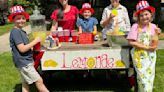 Lemonade stand provides refreshment from summer-like heat