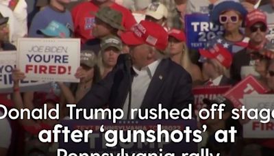 Donald Trump rushed off stage after ‘gunshots’ at Pennsylvania rally