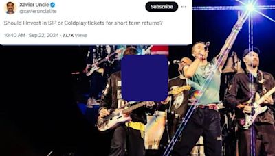 'Do SIP to get Coldplay to do a private concert for you': Investor's quip on high reselling amounts of concert tickets