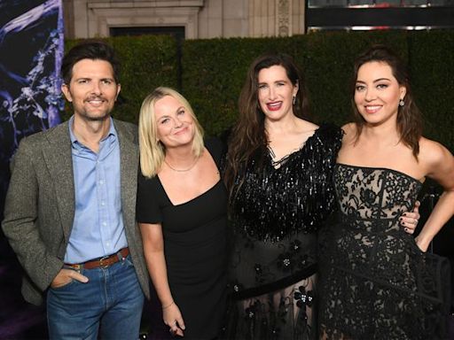 “Parks and Recreation” reunion takes over “Agatha All Along” premiere with Amy Poehler, Kathryn Hahn, Aubrey Plaza, and Adam Scott