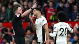 Fulham’s Aleksandar Mitrovic and Marco Silva hold talks with referee Chris Kavanagh