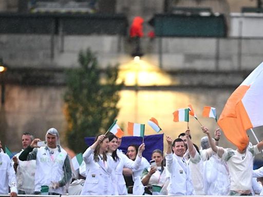 Team Ireland take to the River Seine as Shane Lowry and Sarah Lavin fly the flag at Olympic opening ceremony