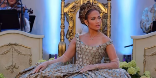 You need to see JLo's regal ballgown for her Bridgerton birthday party