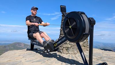 'We carried rowing machine up UK's highest peaks'