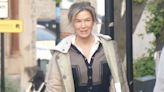 Renée Zellweger Smiles on the Set of “Bridget Jones: Mad About the Boy” in London