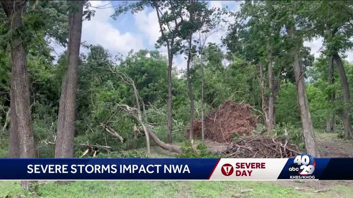 Severe weather rolled across the area Friday night, leaving damage in Northwest Arkansas and the River Valley