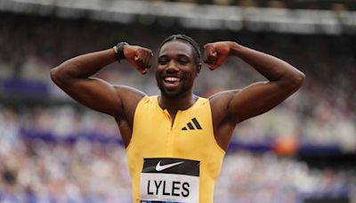 Noah Lyles warms up for Olympics by setting a personal best of 9.81 seconds to win 100 meters in London