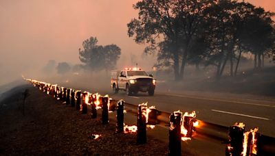 Huge wildfire started by a man rips through California