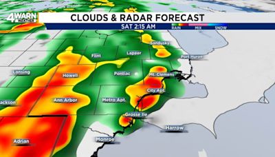 Thunderstorms, rain showers forecasted for Memorial Day weekend in Metro Detroit