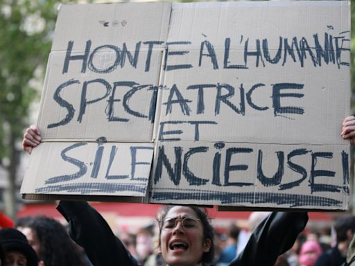 Cerca de 10.000 personas protestan en París contra los bombardeos israelíes en Rafah