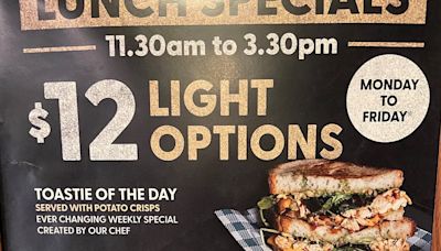 Aussies are losing their minds over a detail on this pub's lunch menu