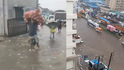 Heavy Rain In Mumbai Brings Waterlogging, Potholes Troubles, Traffic Diverted At Many Areas: VIDEO