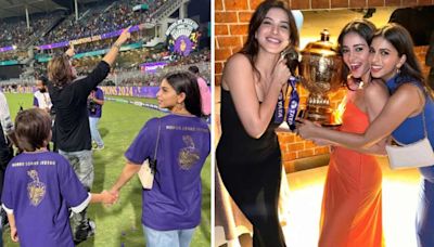 Suhana Khan shares new pics of Shah Rukh Khan and friends Ananya, Shanaya after KKR win