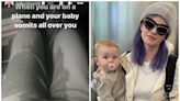 Kelly Osbourne shares horror after baby son Sidney vomits on her lap on plane