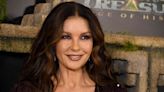 Catherine Zeta-Jones Channeled Morticia Addams in a Plunging Jumpsuit with Sheer Cutouts