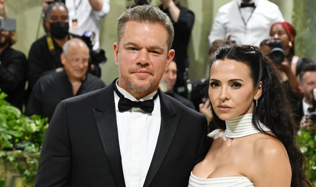 Matt Damon and Wife Luciana Opt for Complementary Dior Looks for Met Gala 2024 Red Carpet