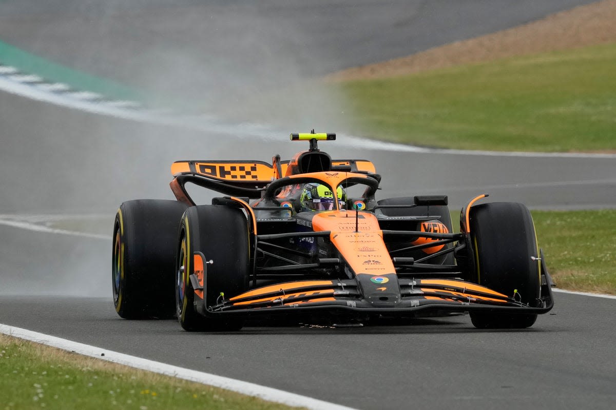 F1 British Grand Prix LIVE: Times as George Russell retires with Lando Norris leading thrilling race as rainy Silverstone