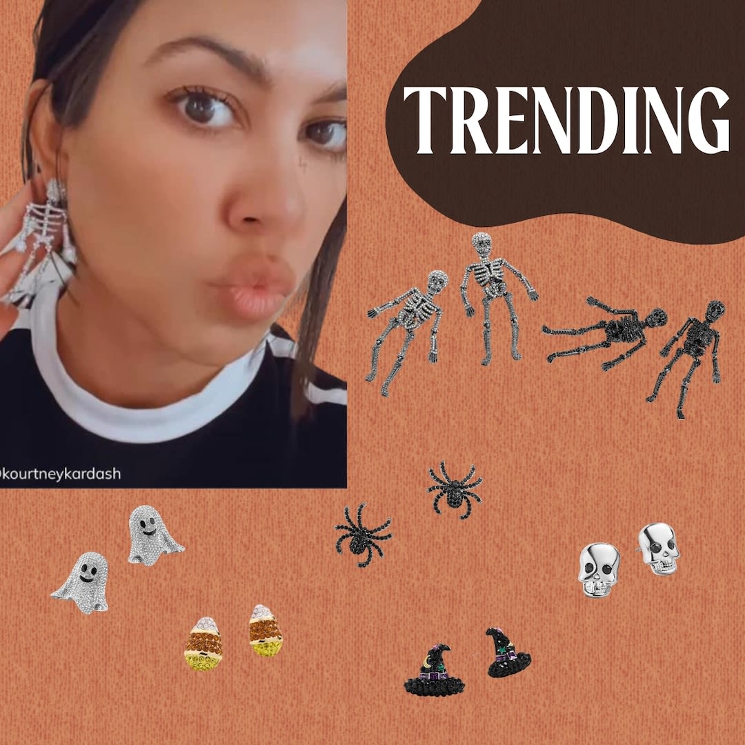 Kourtney Kardashian, Blake Lively, and Kate Hudson's Favorite BaubleBar Halloween Earrings Are Back! - E! Online