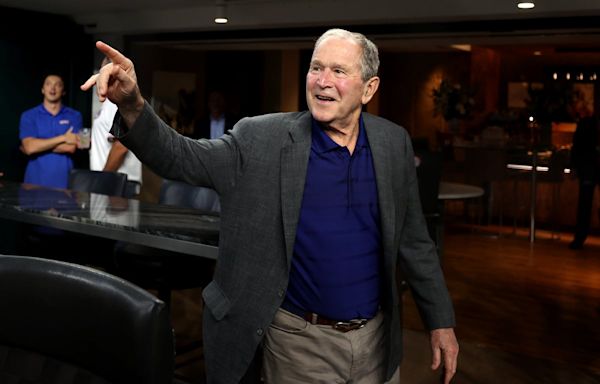 George W Bush poked fun at both Biden and Trump’s ages in speech