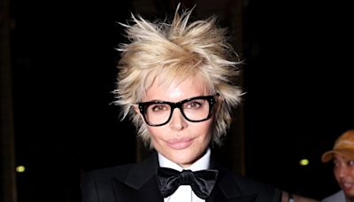 Lisa Rinna Debuts Dramatic Blonde Pixie Cut at Paris Fashion Week