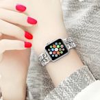 森尼3C-蘋果手錶 iWatch7/6/5/4/3代SE蘋果錶帶創意牛仔鏈小香風鏈條金屬錶帶 applewatch雙排牛仔鏈不-品質保證
