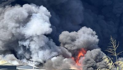 台南山上區工廠大火灌救3小時撲滅 提醒民眾留意空品