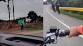 Como si estuvieran en su casa, graban a guerrilleros del Eln en plena vía Panamericana