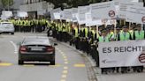 Swiss airline pilots march on HQ to press contract demands