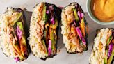 Look Forward To Eating Lunch With These Spicy Salmon Sushi Sandwiches