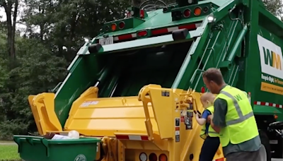 Watch as a 4-year-old from Ashland is granted his wish to be garbage man