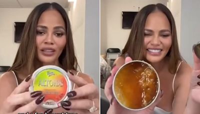 Chrissy Teigen Opens a 17-Year-Expired Pack of Altoids Sours and Finds Gross Surprise Inside