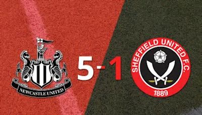 Newcastle United goleó 5-1 a Sheffield United con doblete de Alexander Isak