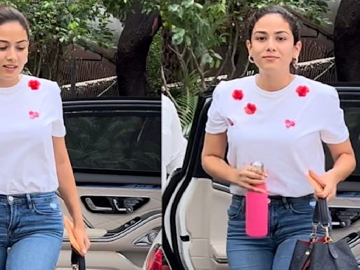 Mira Rajput serves casual charm in white top and blue jeans look with luxe Louis Vuitton bag worth Rs 2,36,000