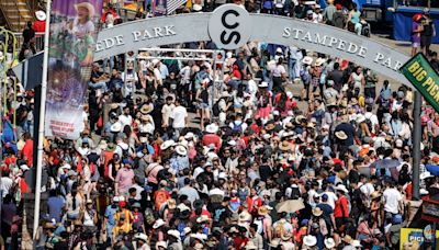 Crowds pack Calgary Stampede for family day festivities despite heat