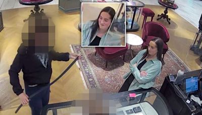 Teacher Rebecca Joynes smirks after buying teenage victim £345 Gucci belt - now she is behind bars