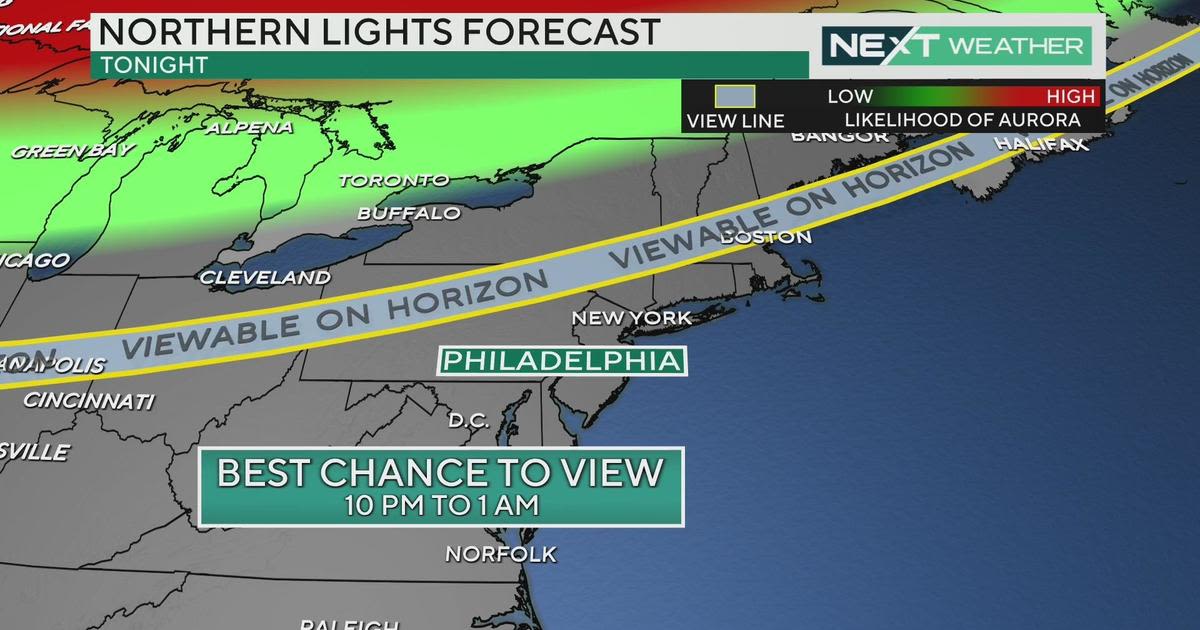 Northern lights could be visible around the Delaware Valley again Sunday: Best time to view